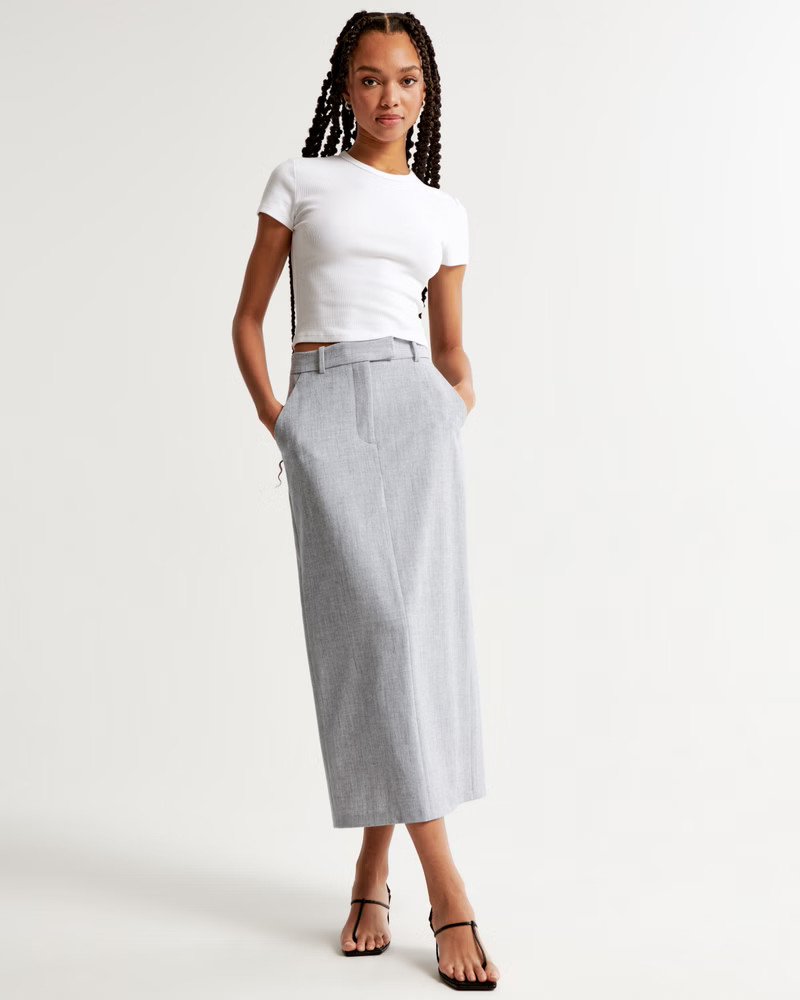Tailored Maxi Skirt | Abercrombie & Fitch (US)