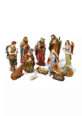 Glitzhome 12 Piece Resin Nativity Figurine Set | Belk