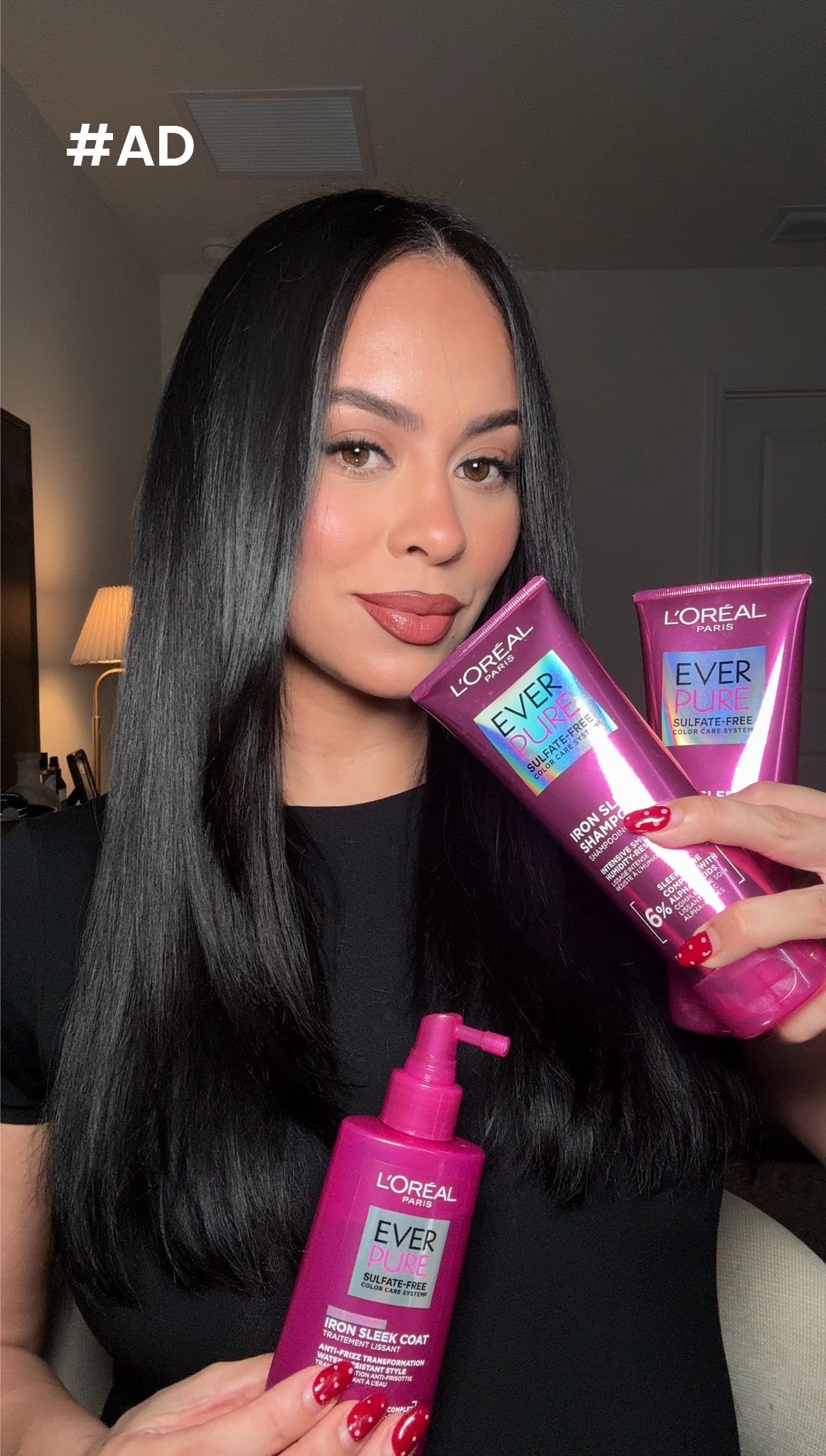 #ad My signature middle part sleek blowout has never looked better using @lorealparis EverPure Iron Sleek 3 step regimen @target @shop.ltk #liketkit https://liketk.it/6cPWU
#TargetPartner #Target LOrealParisPartner​ LOrealParisHairCare EverPureIronSleek