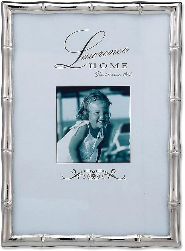 Lawrence Frames 710157 Silver Metal Bamboo 5x7 Picture Frame | Amazon (US)