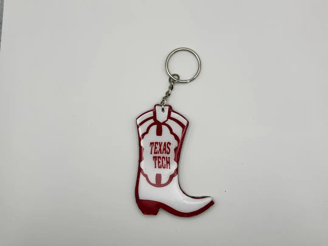 Custom Cowboy Boot Texas Tech University College Keychain - Etsy | Etsy (US)