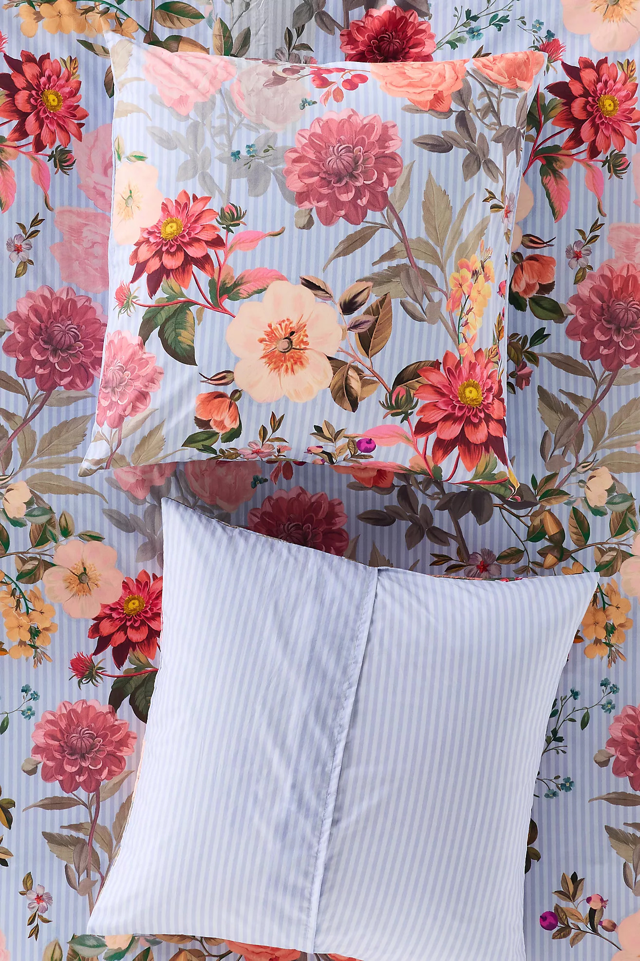 Organic Cotton Printed Percale Euro Sham | Anthropologie (US)