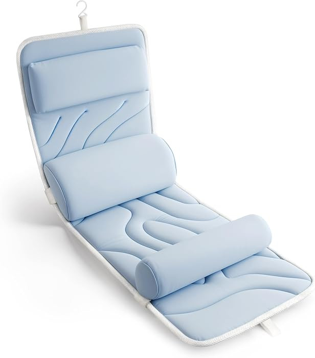 Sunlit Ultra Soft Full Body Bath Pillow for Bathtub, Luxury Thick Tub Pillow for Head Neck Back S... | Amazon (US)