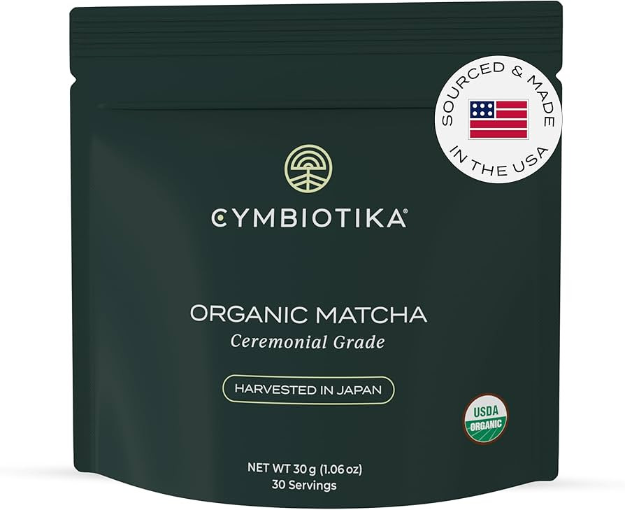 CYMBIOTIKA Japanese Organic Matcha Green Tea Powder, Gluten Free & Vegan Authentic Ceremonial Gra... | Amazon (US)