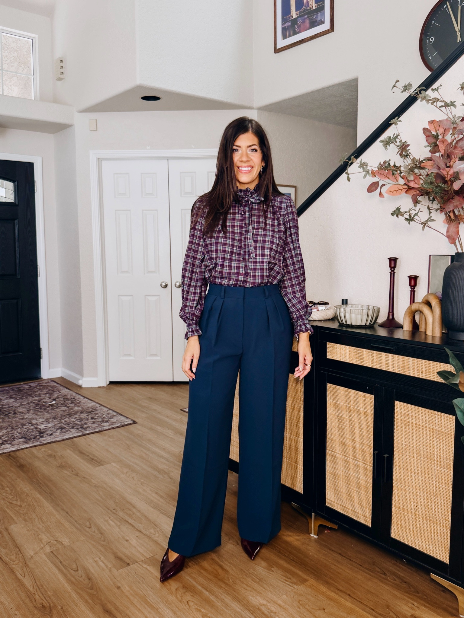30% off fall finds
In a medium plaid tie top
10 pleated wide leg trouser

#LTKSaleAlert #LTKMidsize #LTKWorkwear