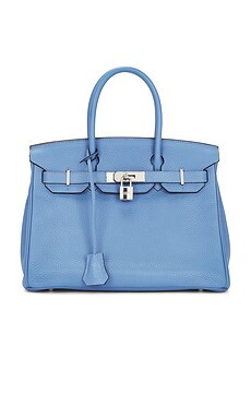 FWRD Renew Hermes Togo Birkin 30 Handbag in Bleu Zellige from Revolve.com | Revolve Clothing (Global)