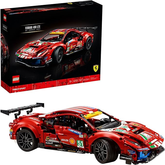LEGO Technic Ferrari 488 GTE “AF Corse #51” 42125 - Champion GT Series Sports Race Car, Exclu... | Amazon (US)