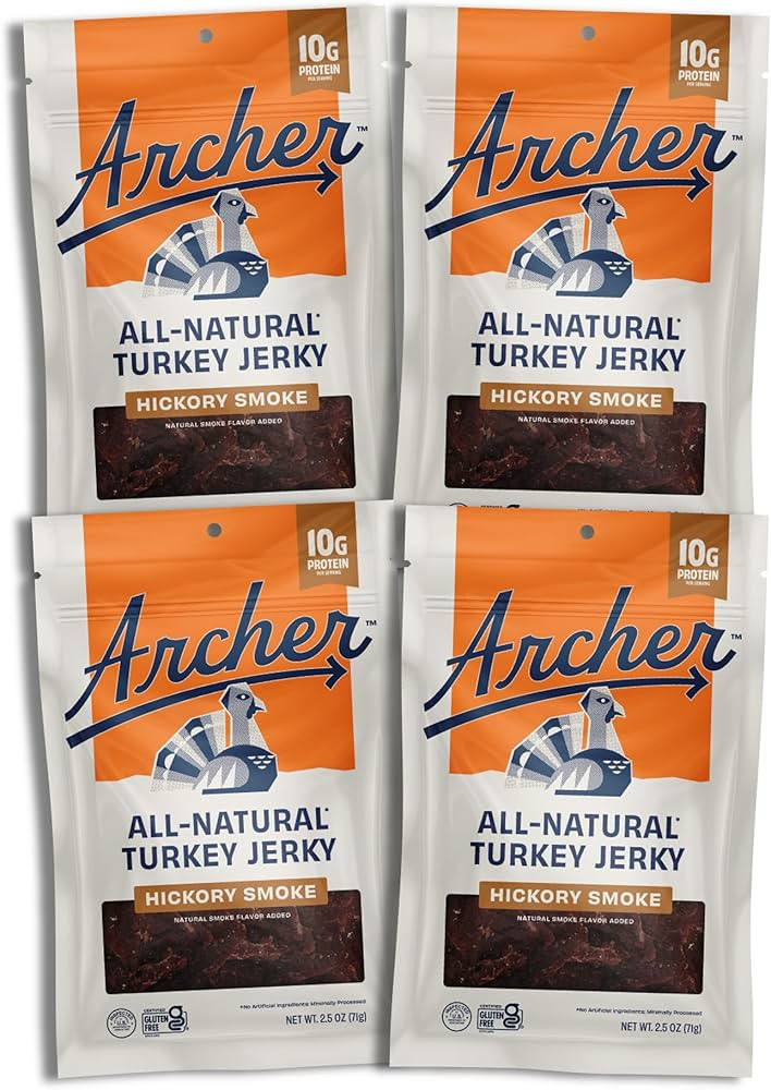 Archer Jerky Turkey Jerky - Turkey Meat Protein Snacks for People, Protein Meat Snacks, Natural I... | Amazon (US)