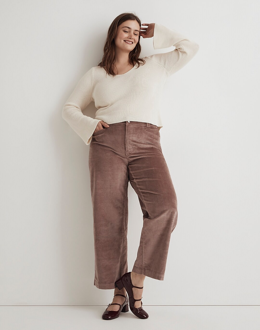 Plus Emmett 2.0 Wide-Leg Pants in Corduroy: Button-Fly Edition | Madewell