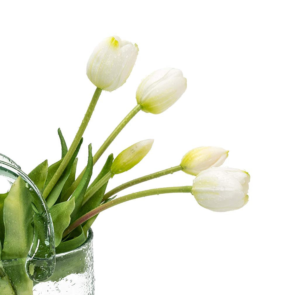 15pcs Artificial Tulips Flowers, Real Touch Latex Bouquet, Fake Tulips for Office Wedding Party H... | Amazon (US)