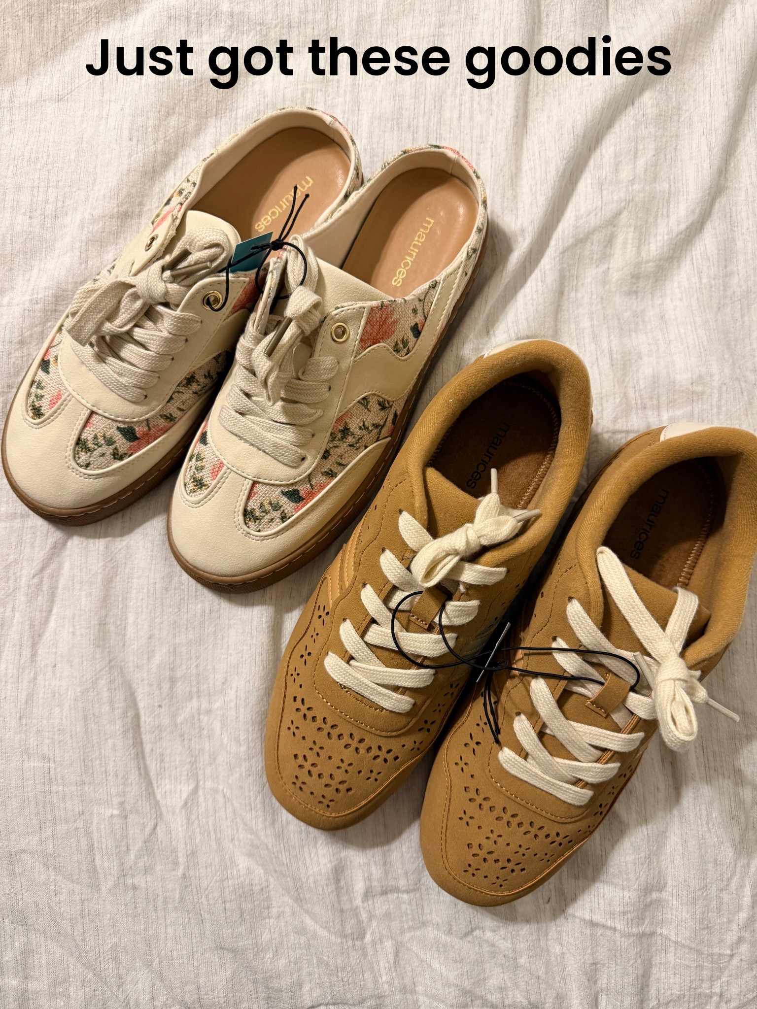 These just joined my spring lineup from Maurices and I already know they’re going to be on repeat. 🤍
I love finding pieces that make everyday outfits feel a little more intentional without trying too hard. Both of these sneakers do exactly that. The floral pair brings that soft, fresh spring energy that instantly brightens denim, dresses, or a simple tee and shorts. And the warm tan pair with the cutout detail is one of those neutral staples that works with almost everything in my closet.
For me, mid-life style is all about easy pieces that still feel beautiful and put together. Comfortable enough for everyday life, but still styled in a way that makes you feel confident walking out the door.
These were an easy yes for my collection… and I can already see so many outfits coming together around them this season.
Which pair would you reach for first? 🌸
#midlifefashion
#springstyle
#everydaystyle
#effortlessfashion
#maurices

spring sneakers women, floral sneakers outfit ideas, comfortable everyday sneakers, casual spring fashion for women 40+, neutral sneakers styling ideas

#LTKspringtrends #LTKspring #LTKunboxing