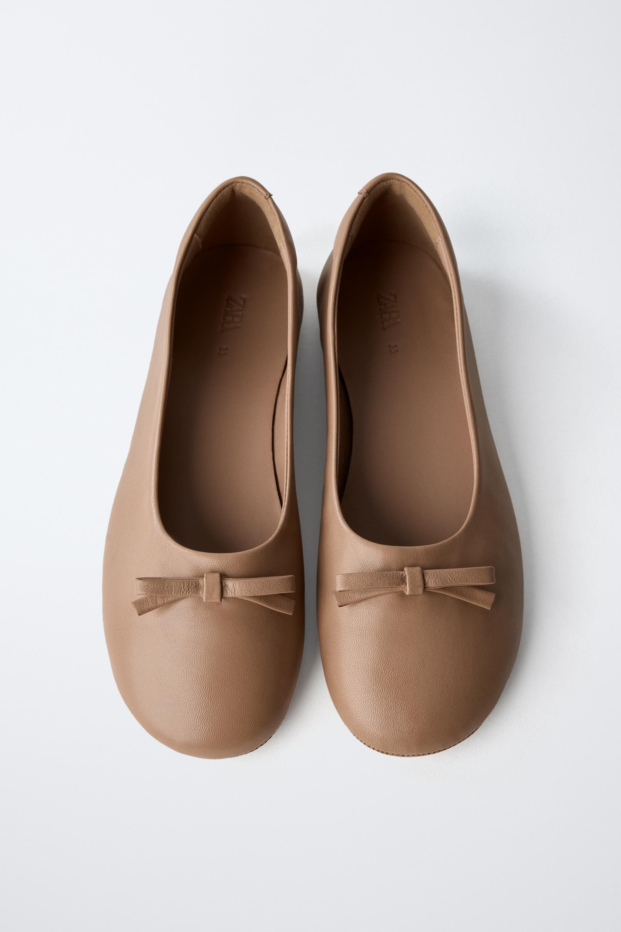 LEATHER BALLET FLATS LIMITED EDITION | Zara US