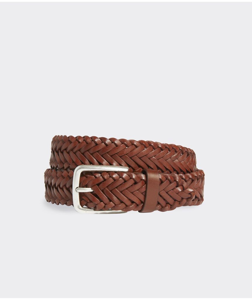 Flat Braided Leather Belt | vineyard vines