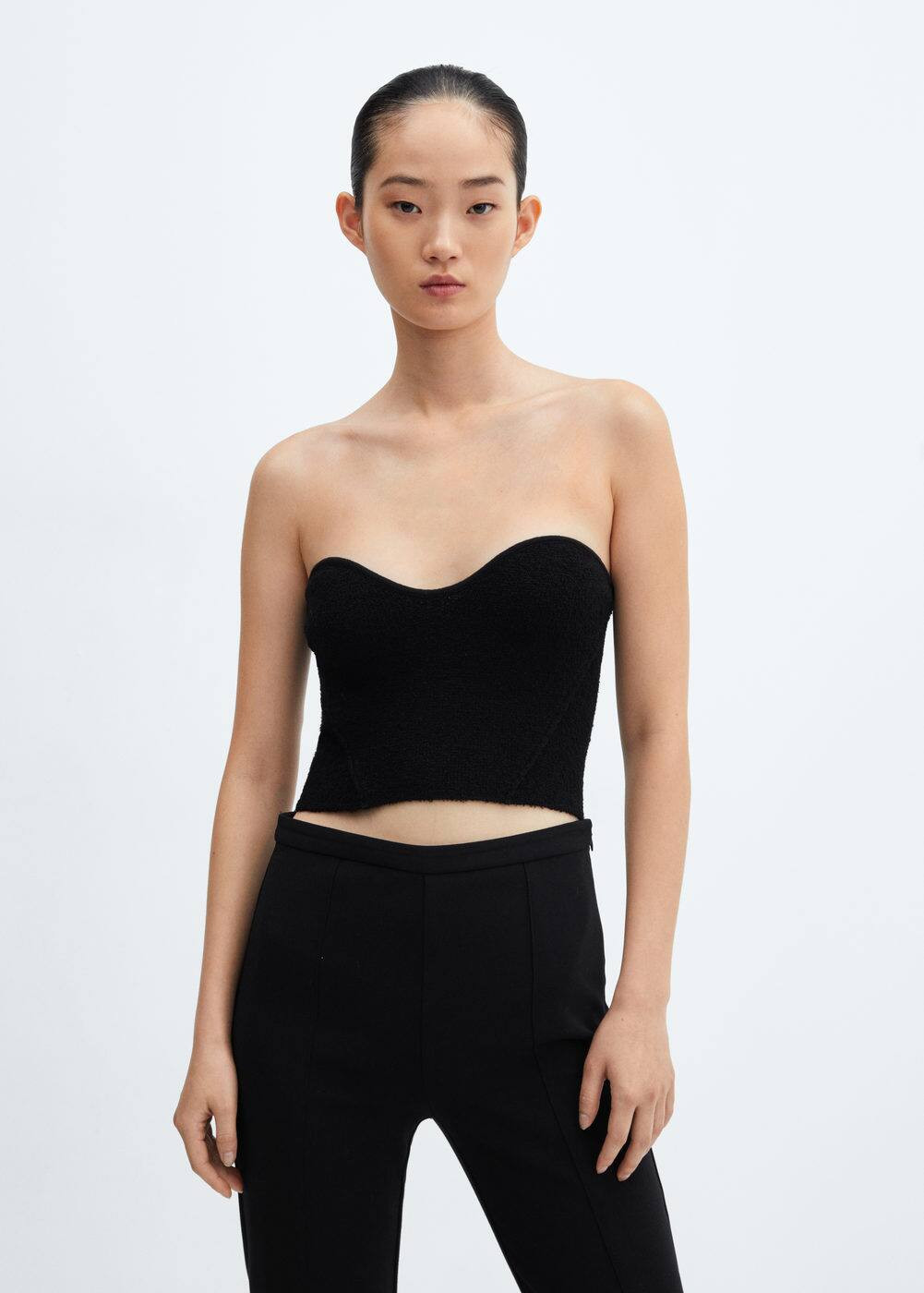 Korsett-top aus tweed -  Damen | Mango Deutschland | MANGO (DE)