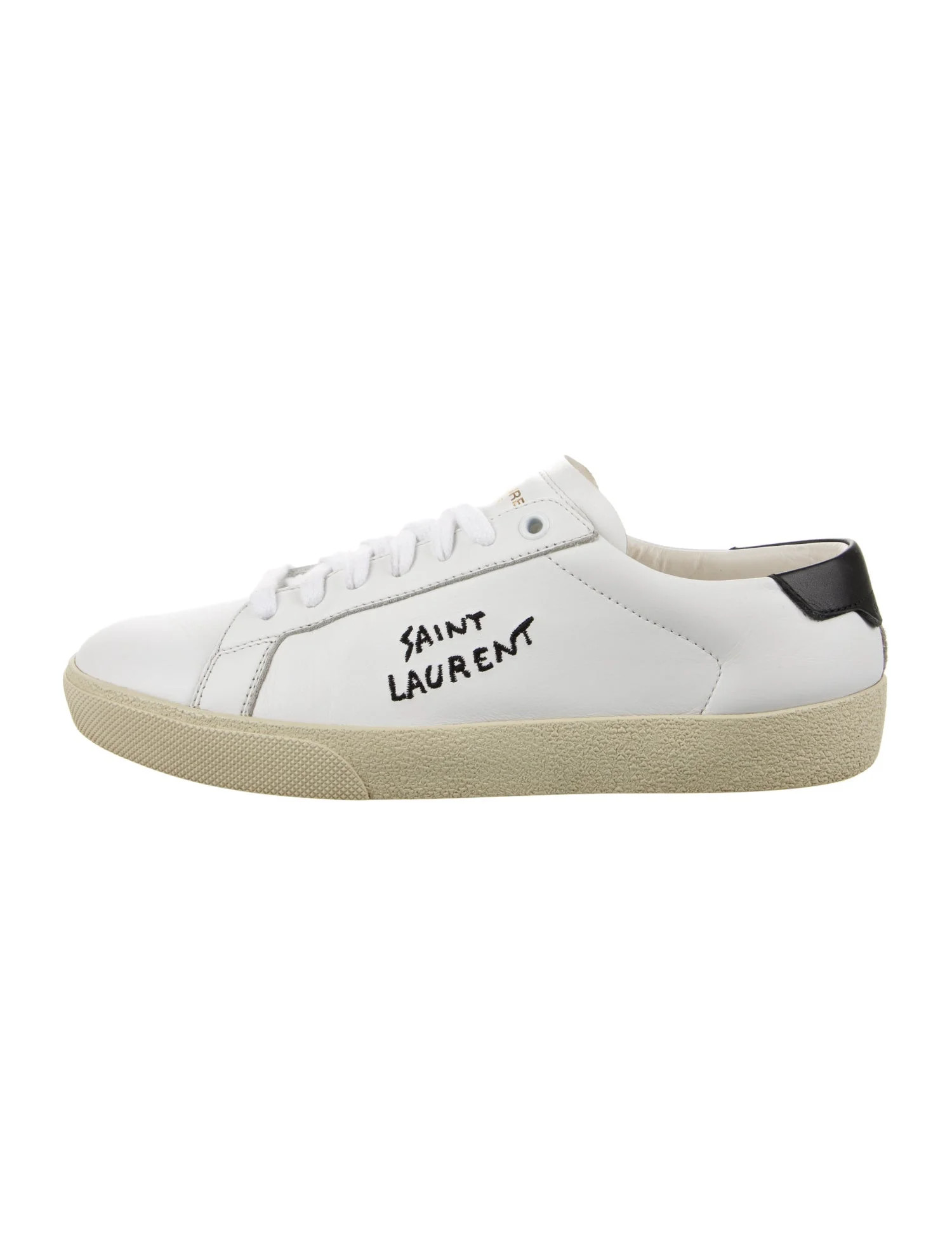 Leather Embroidered Accent Sneakers | The RealReal
