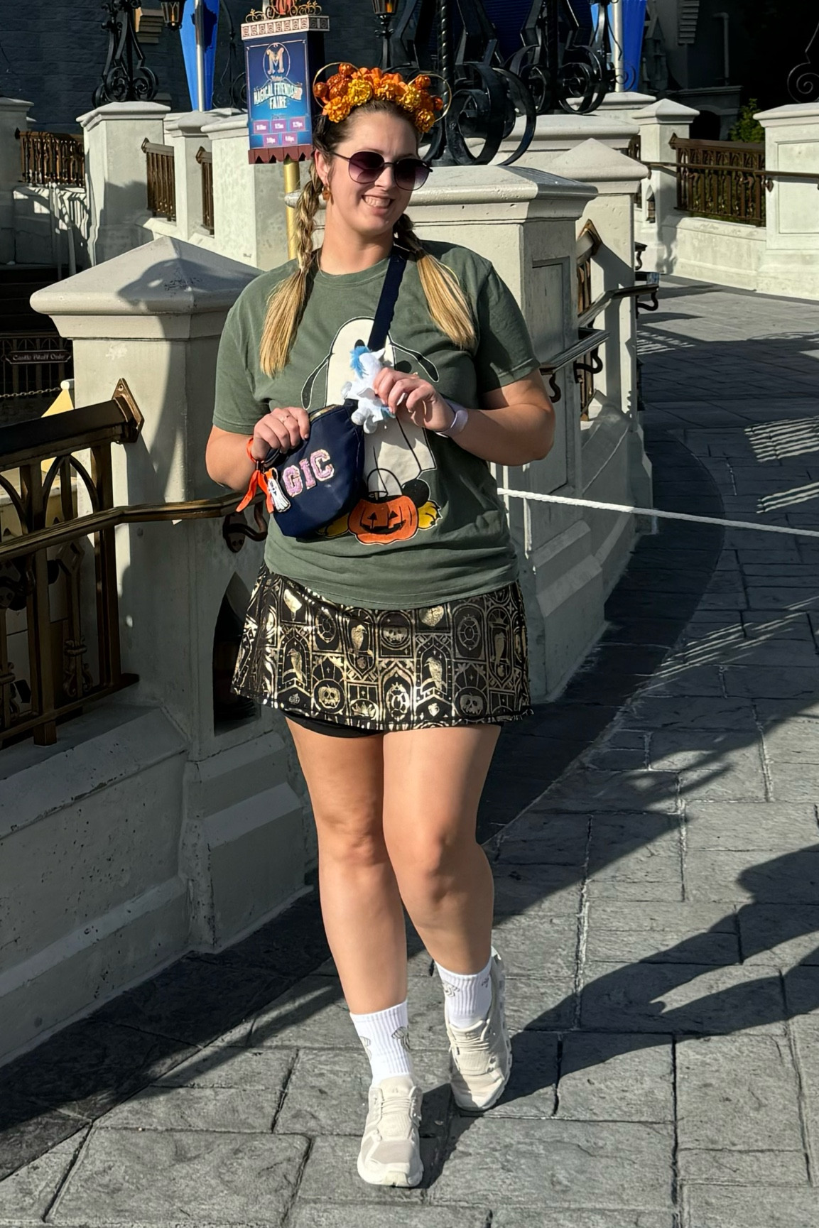 Halloween Disney outfit inspo - Etsy comfort colors Pluto ghost shirt (moss green, size large), crowned athletics poisoned heart skort (size large, can’t link here but MELISSA10 with save some $$), Amazon large belt bag with iron on patches, on cloud x 5 (size 9 1/2), Etsy Mickey pumpkin floral ears 

Midsize, midsize outfit, size 10, ootd, Outfit inspo, Halloween finds, Disney parks Outfit, Disney bound,  under $50 outfit, affordable outfit, casual outfit, Disney mickeys not so scary Halloween party , Etsy finds, Disney outfit, Mickey ears, minimal Disney style, #ltkdisney, Disney ears, Disney aesthetic, theme park outfit, Disney parks outfit ideas, comfy Disney outfit, small business finds,

#LTKSeasonal #LTKMidsize #LTKTravel