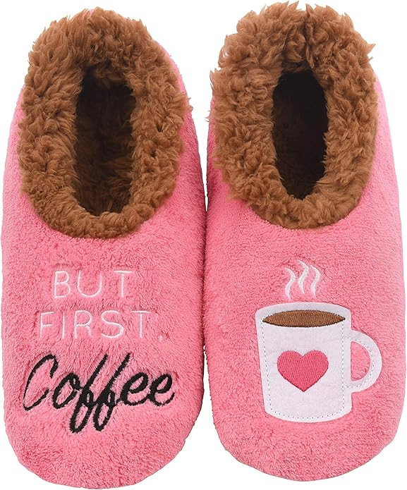 Snoozies Pairable Slipper Socks | House Slippers for Women, Fuzzy Slipper Socks | Coffee Designs | Amazon (US)