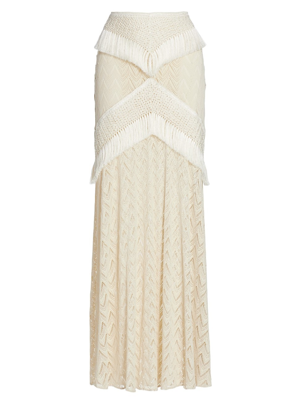 Fringe & Lace Maxi Skirt | Saks Fifth Avenue
