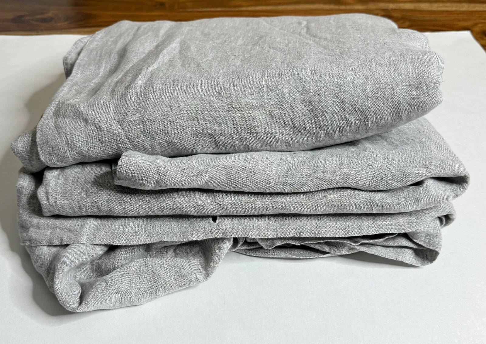 Restoration Hardware Italian Garment-Dyed Textured Linen Full/Queen Duvet Cover | eBay US