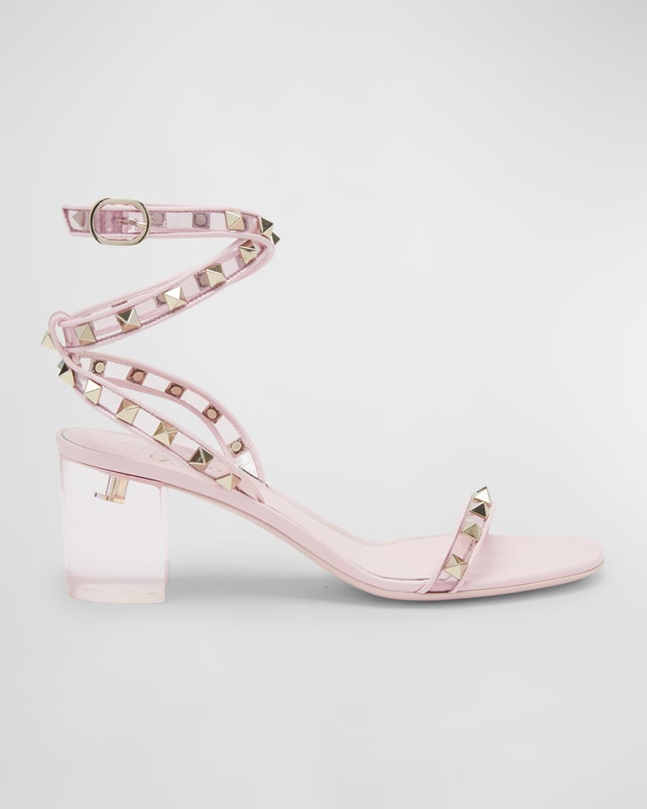 Valentino Garavani Rockstud Calfskin Leather Sandals | Neiman Marcus
