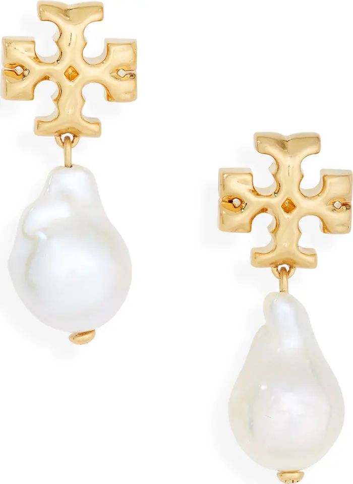 Tory Burch Roxanne Cultured Pearl Drop Earrings | Nordstrom | Nordstrom