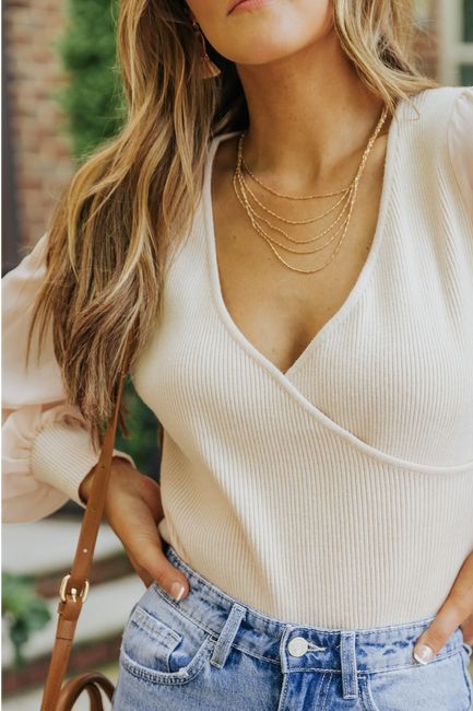 Twisted Five-Layer Gold Chain Necklace | Magnolia Boutique