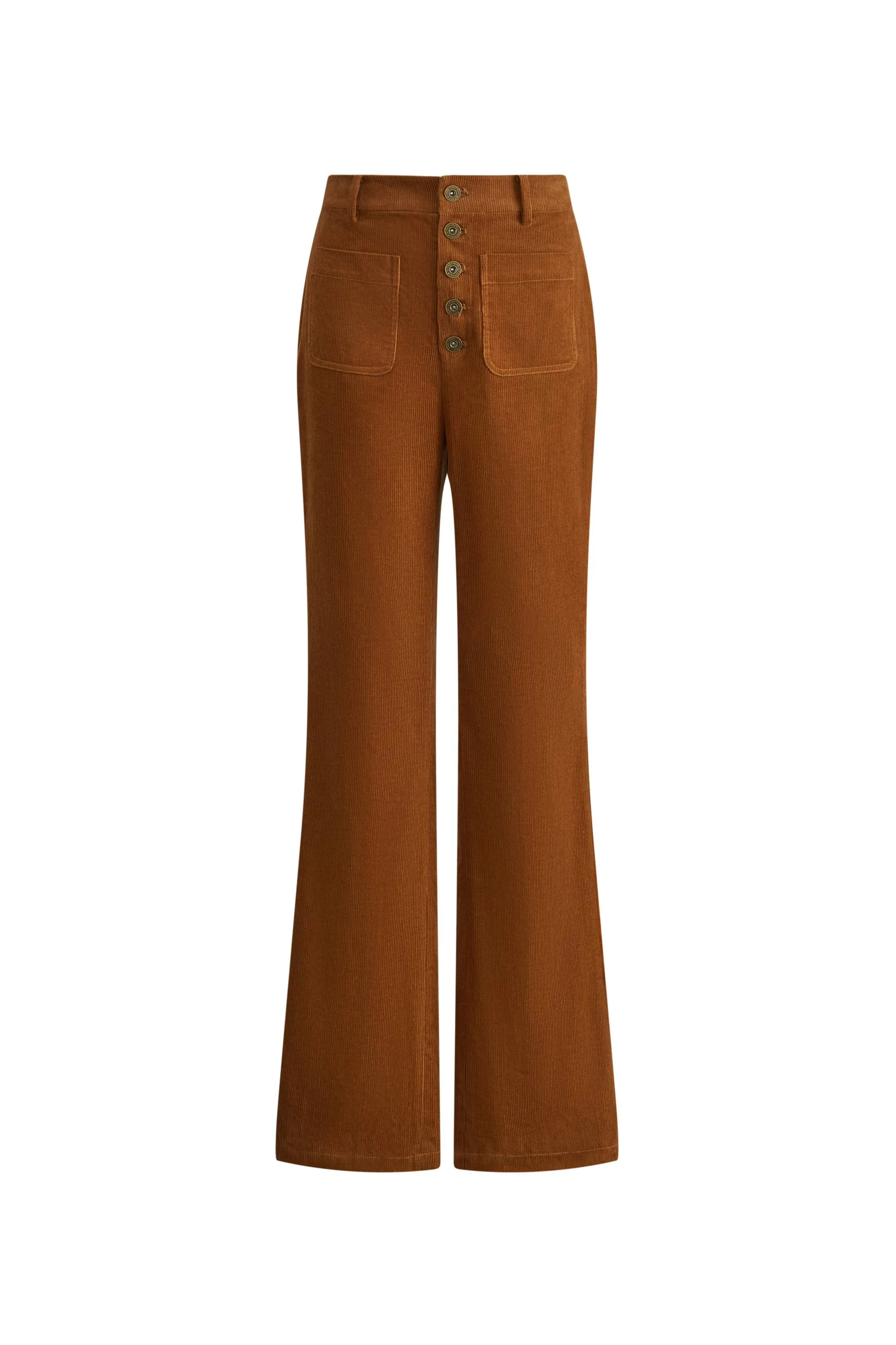 Emily French Corduroy Flared Trousers in Cotton Corduroy | Fabrique