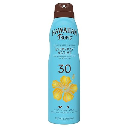 Hawaiian Tropic Everyday Active Clear Spray Sunscreen SPF 30, 6oz | Hawaiian Tropic Sunscreen SPF... | Amazon (US)