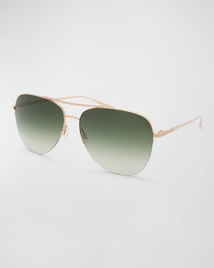 Barton Perreira Chevalier Titanium Aviator Sunglasses | Neiman Marcus