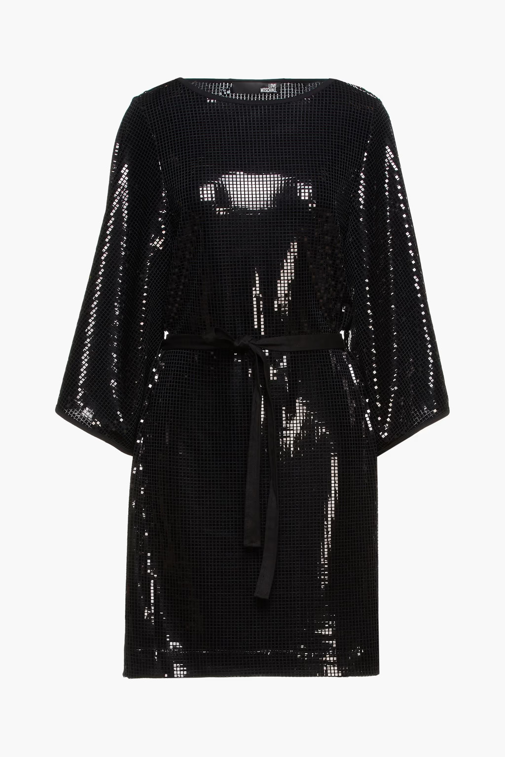 Belted sequined jersey mini dress | The Outnet (US and CA)
