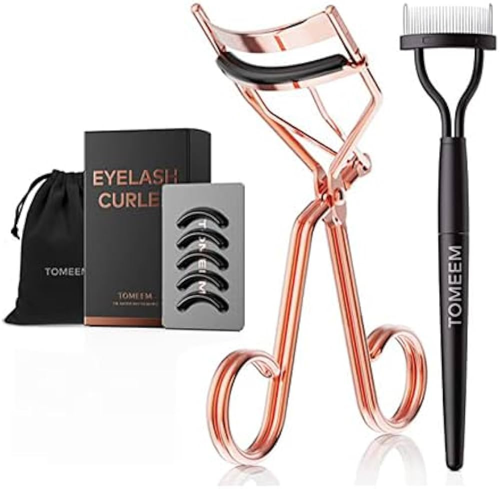 Eyelash Curler with Comb, Professional Volumizing Lash Lift Kit Lash Curler with Refill Pads for ... | Amazon (US)