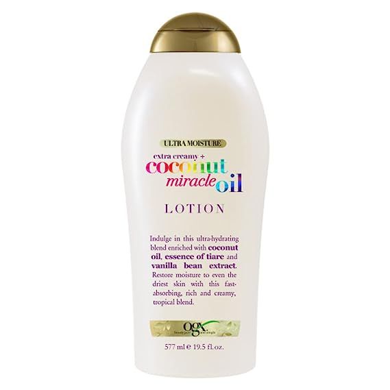 OGX Extra Creamy + Coconut Miracle Oil Ultra Moisture Body Lotion with Vanilla Bean, Fast-Absorbi... | Amazon (US)