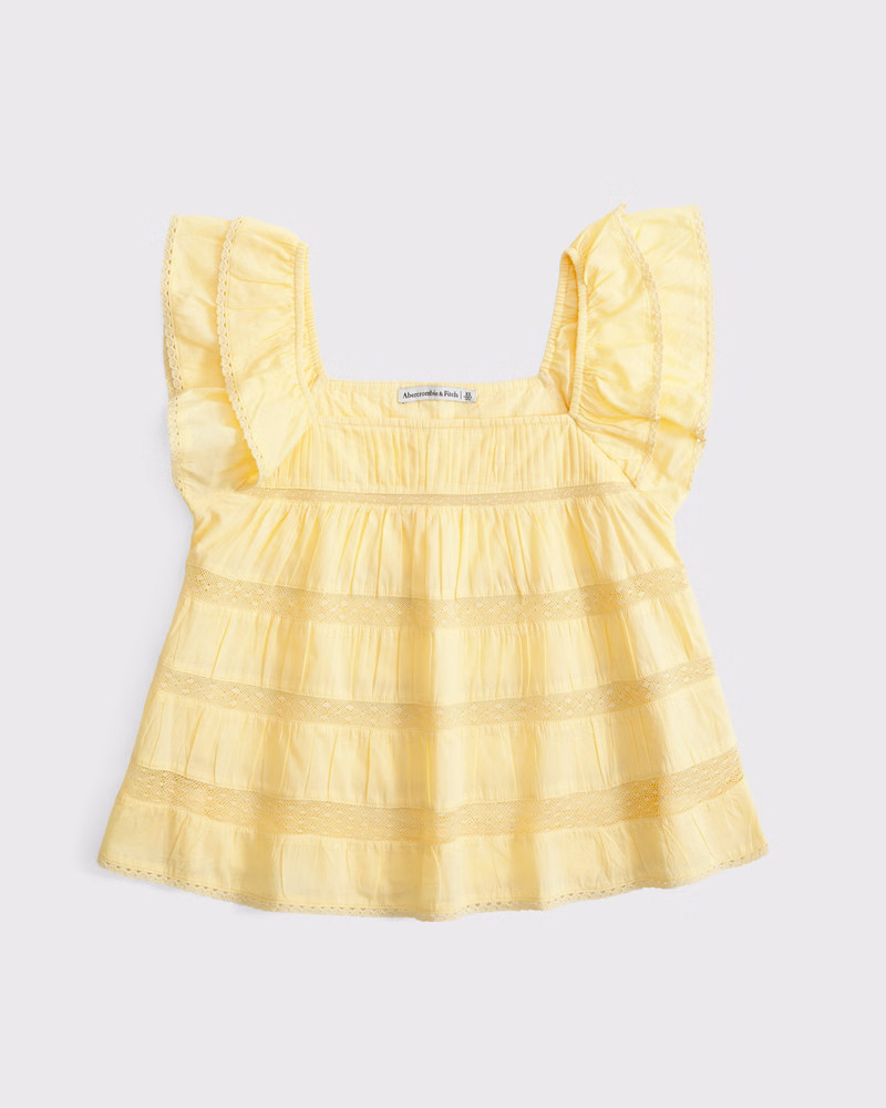 Ruffle Babydoll Top | Abercrombie & Fitch (US)