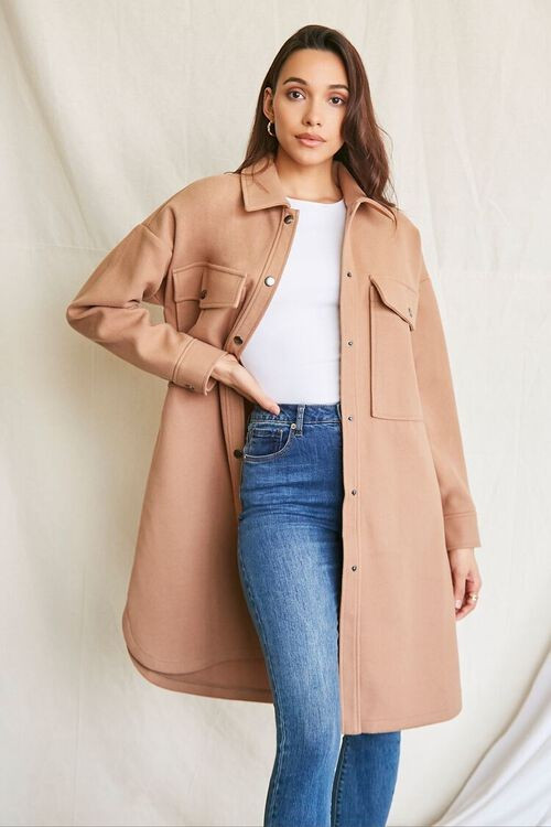 Longline Button-Up Jacket | Forever 21 (US)