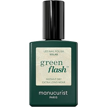 Manucurist Green Flash LED Solar - Blanc aux Reflets Dorés - Gel Ongle Naturel - Vegan, 9-Free, ... | Amazon (FR)