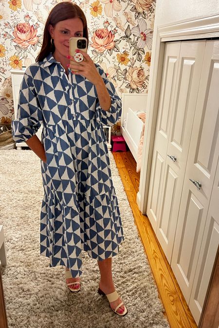 This tiered shirt dress is gorgeous and comes in lots of fun prints! Perfect for the transition into spring or Easter! It runs a little big, I am wearing a medium.

#LTKSpringSale