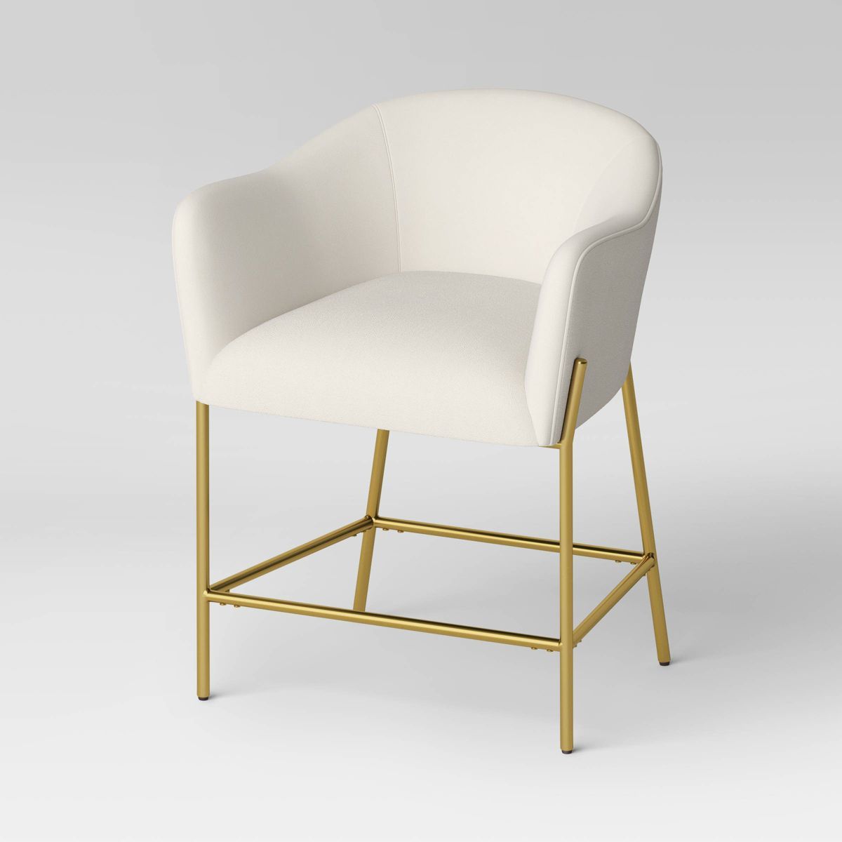 Gladden Barrel Counter Height Stool Cream Boucle/Brass - Opalhouse™ designed with Jungalow™ | Target