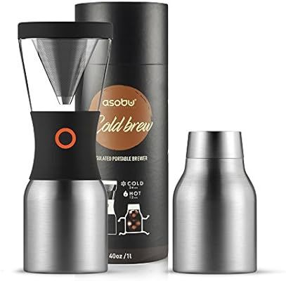 Asobu Coldbrew Portable Cold Brew Coffee Maker With a Vacuum Insulated 34oz Stainless Steel 18/8 ... | Amazon (US)