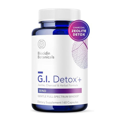 Biocidin G.I. Detox+ Activated Charcoal Binder & Zeolite Detox Supplements with Silica - Helps Bind & Clear Toxins - Supports Full Body Cleansing and May Reduce Bloating (60 Capsules) | Amazon (US)