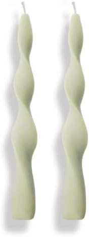 8.3 Inch Spiral Taper Candles Dripless Twisted Taper Candle Handmade from Vegan Soy Wax for Holid... | Amazon (US)