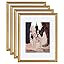 Kate and Laurel Adlynn Wall Picture Frame Set, 14" x 18" matted to 11" x 14", Gold, Set of 3 | Amazon (US)