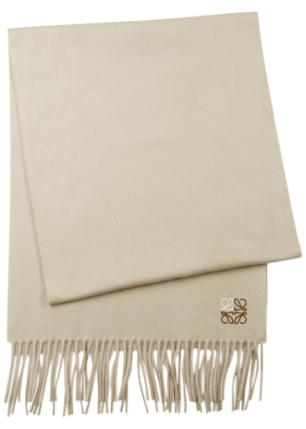 Stone logo-embroidered cashmere scarf | Harvey Nichols (Global)