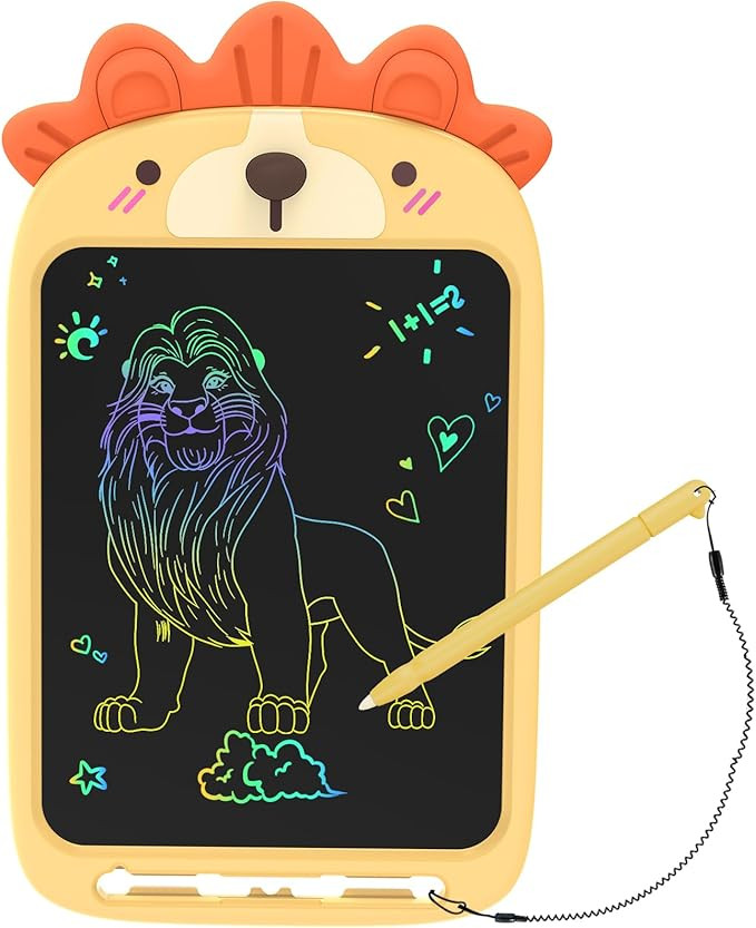 10 Inch LCD Writing Tablet, Erasable Doodle Board Toy, Cute Lion Drawing Pad for Kids Ages 2-6 - ... | Amazon (US)