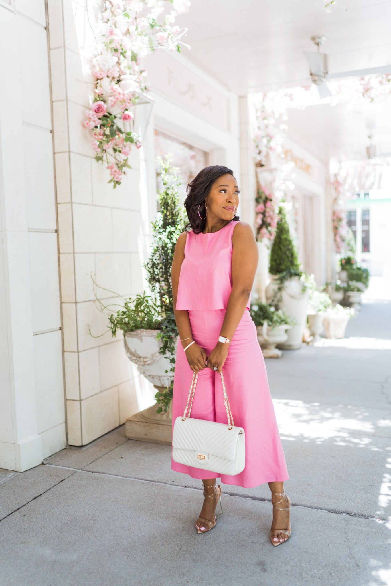 The prettiest pink jumpsuit 

#LTKootd #LTKMothersDay #LTKPetite