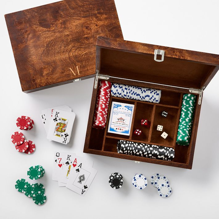 Burlwood Poker Game Set | Mark and Graham
