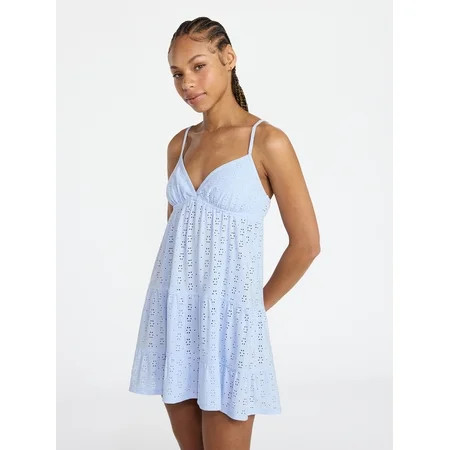 No Boundaries Tiered Cami Sleep Dress, Women's XS-XXL | Walmart (US)