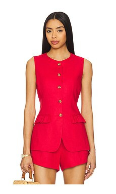 Posse Matilda Gilet in Red from Revolve.com | Revolve Clothing (Global)