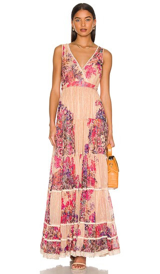 Leah Maxi Dress in Salmon | Revolve Clothing (Global)