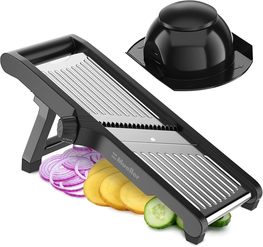 MuellerLiving Mandoline Slicer for Kitchen, Stainless Steel, Slice or Julienne, Vegetable Chopper... | Amazon (US)