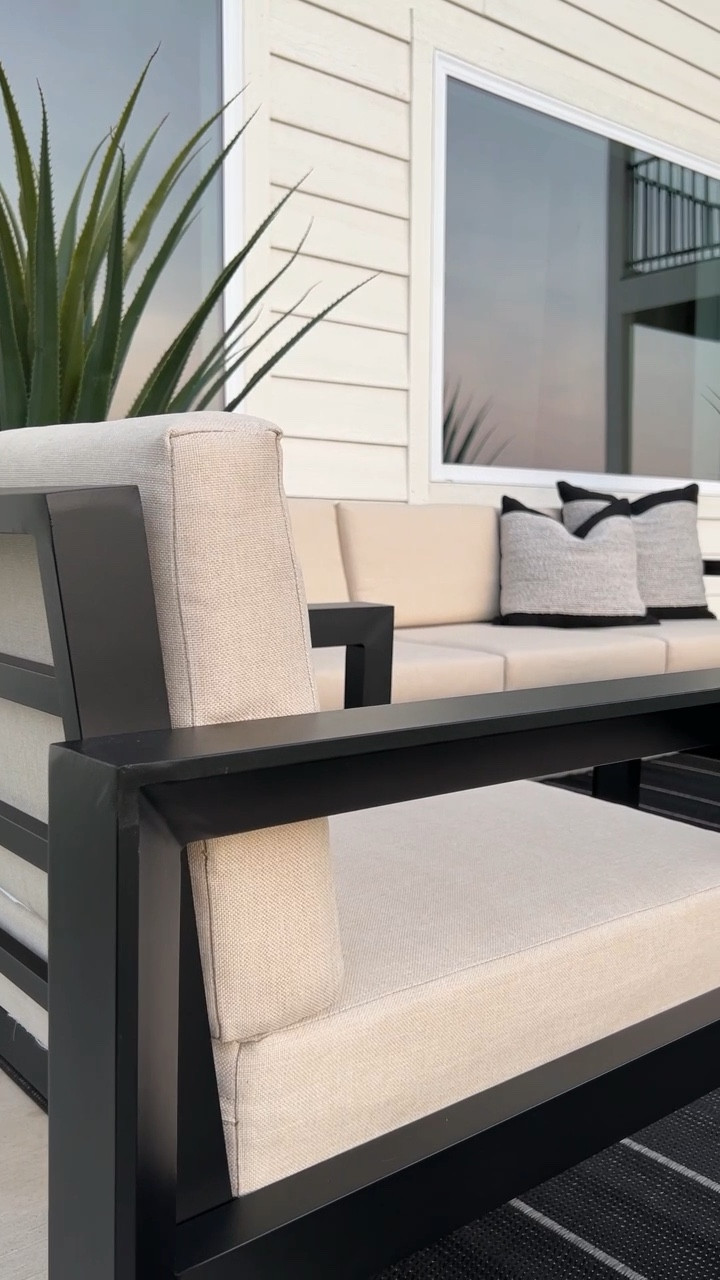 Patio reveal!! I’m obsessed with how this outdoor space was transformed! This beautiful patio furniture set has such sleek modern vibes and is so comfortable. The cushions are water-resistant so they can hold up in our unpredictable Iowa weather. With these plants also giving off those tranquil vibes, our patio will be the premier destination for casual, relaxed seating all summer long!

#LTKhome #LTKunder50 #LTKSeasonal